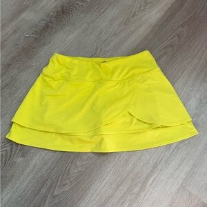 Athleta Yellow Tennis Workout Gym Exercise Skort Skirt Extra Small XS